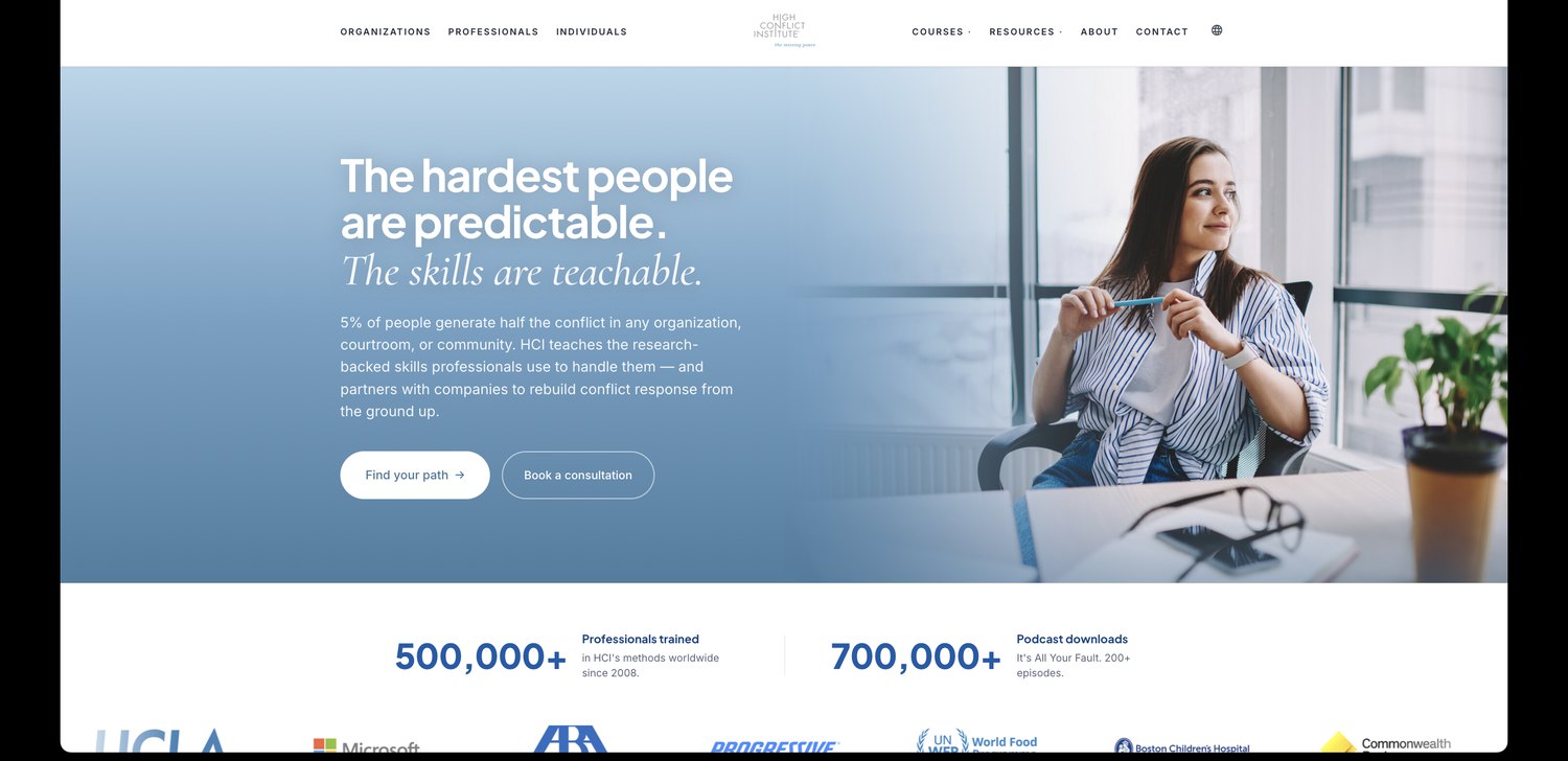 High Conflict Institute website